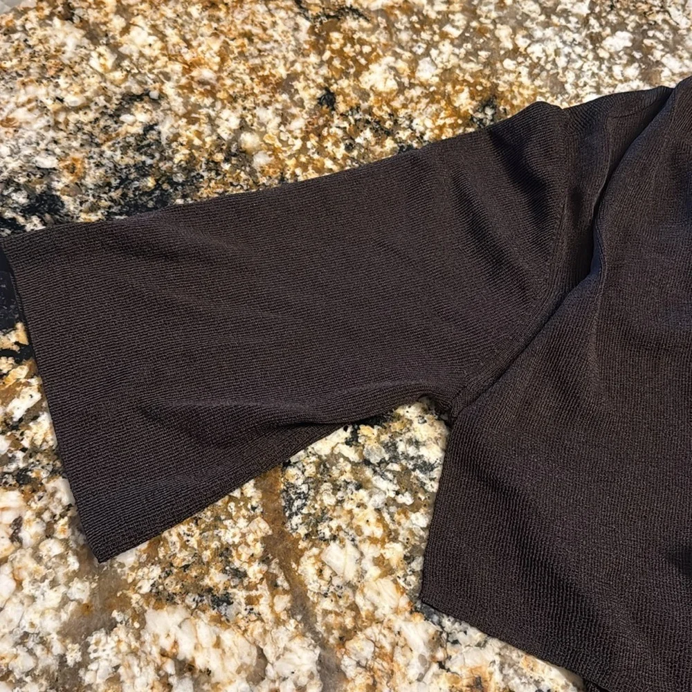 Ann Taylor Brown Shrug with Shawl Collar